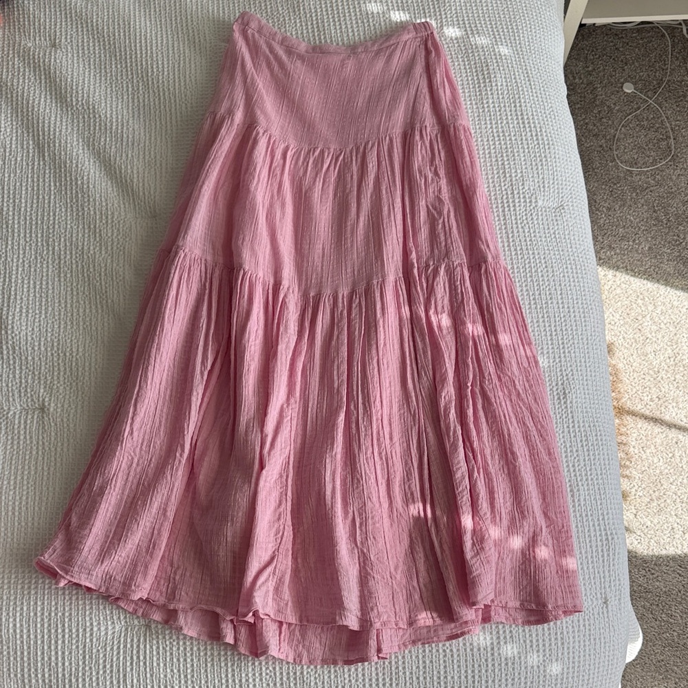 Billabong Pink Maxi Skirt Size medium